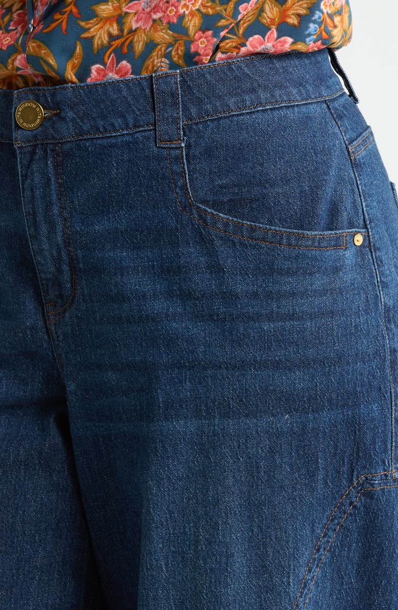 Wit
Wisdom Cuffed High Waist Wide Leg Jeans, Alternate, color, Blue