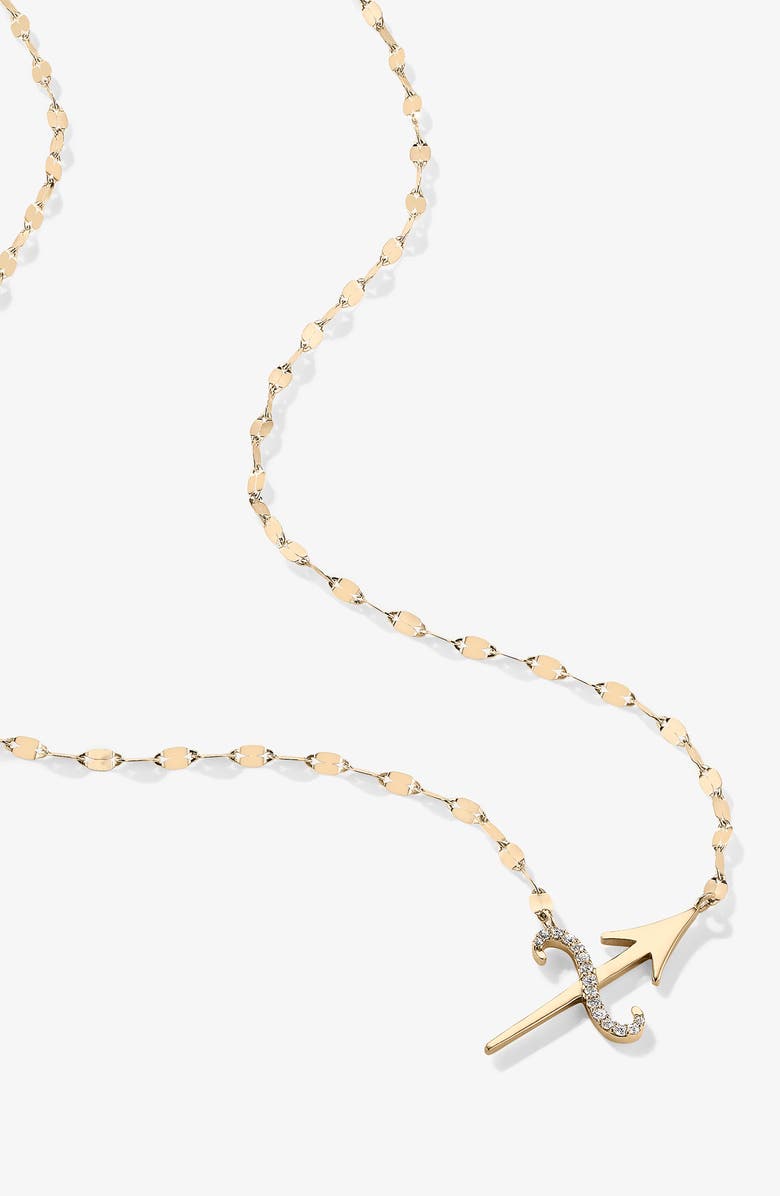 LANA 14K Gold Diamond Zodiac Sagittarius Pendant Necklace - 0.064ct., Alternate, color, Yellow