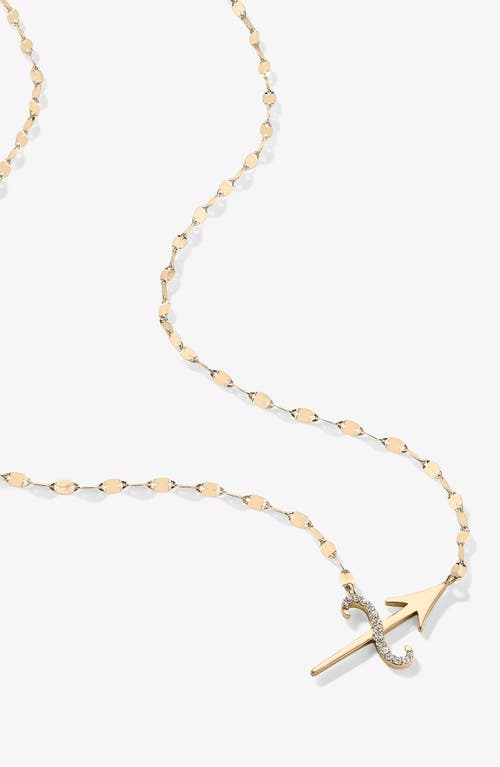 Lana 14k Gold Diamond Zodiac Sagittarius Pendant Necklace In Gold