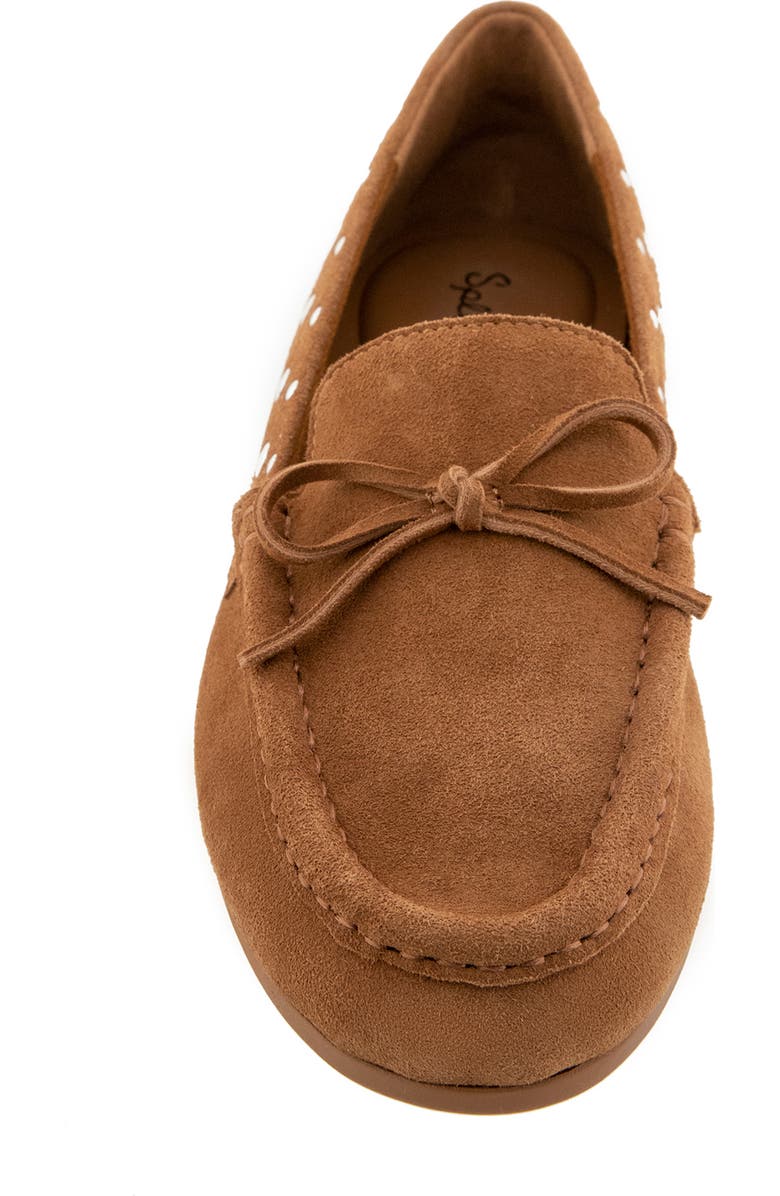 Splendid Felipe Studded Suede Loafer, Alternate, color, Caramel