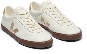 VEJA Volley - Sneaker Basse Donna In Pelle Organica E Gomma Amazzonica (taglia 40 EU)