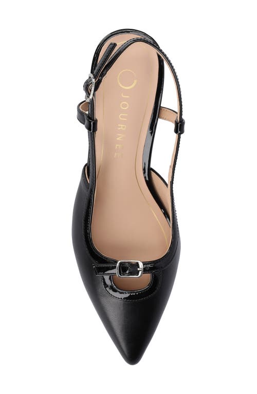 Shop Journee Collection Padma Slingback Kitten Heel Pump In Black