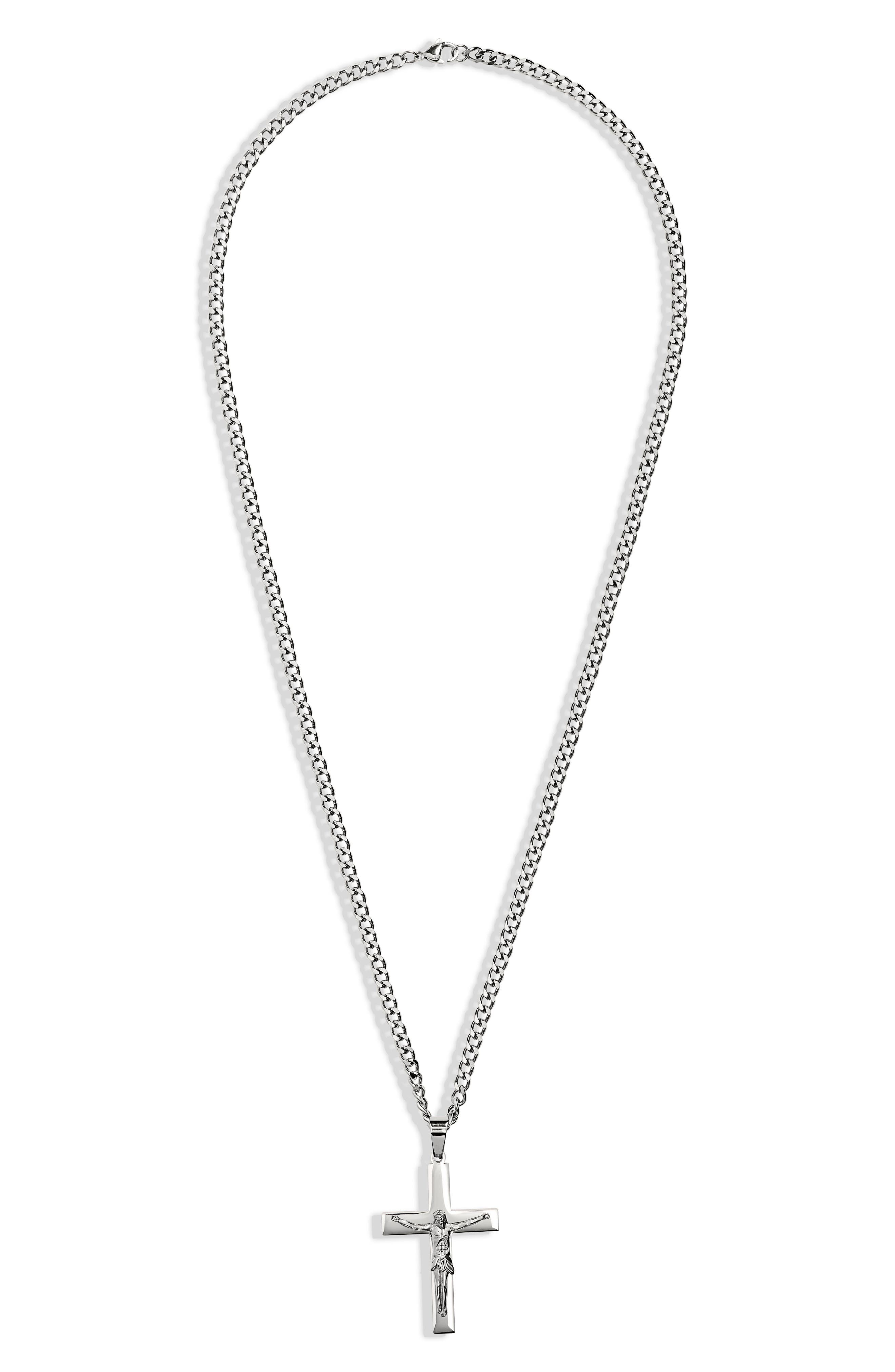 AMERICAN EXCHANGE Men's Cross Pendant Necklace