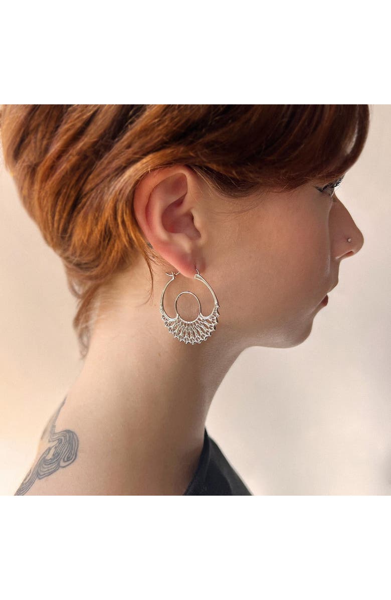 Astor & Orion Iris Hoops, Alternate, color, Silver