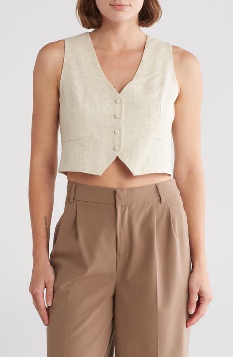 Brandi Cutaway Button-Up Vest