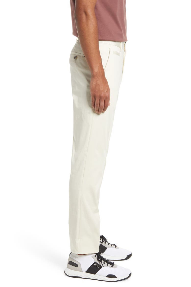 Hugo Boss Genius Slim Fit Stretch Pleated Pants, Alternate, color, OPEN WHITE