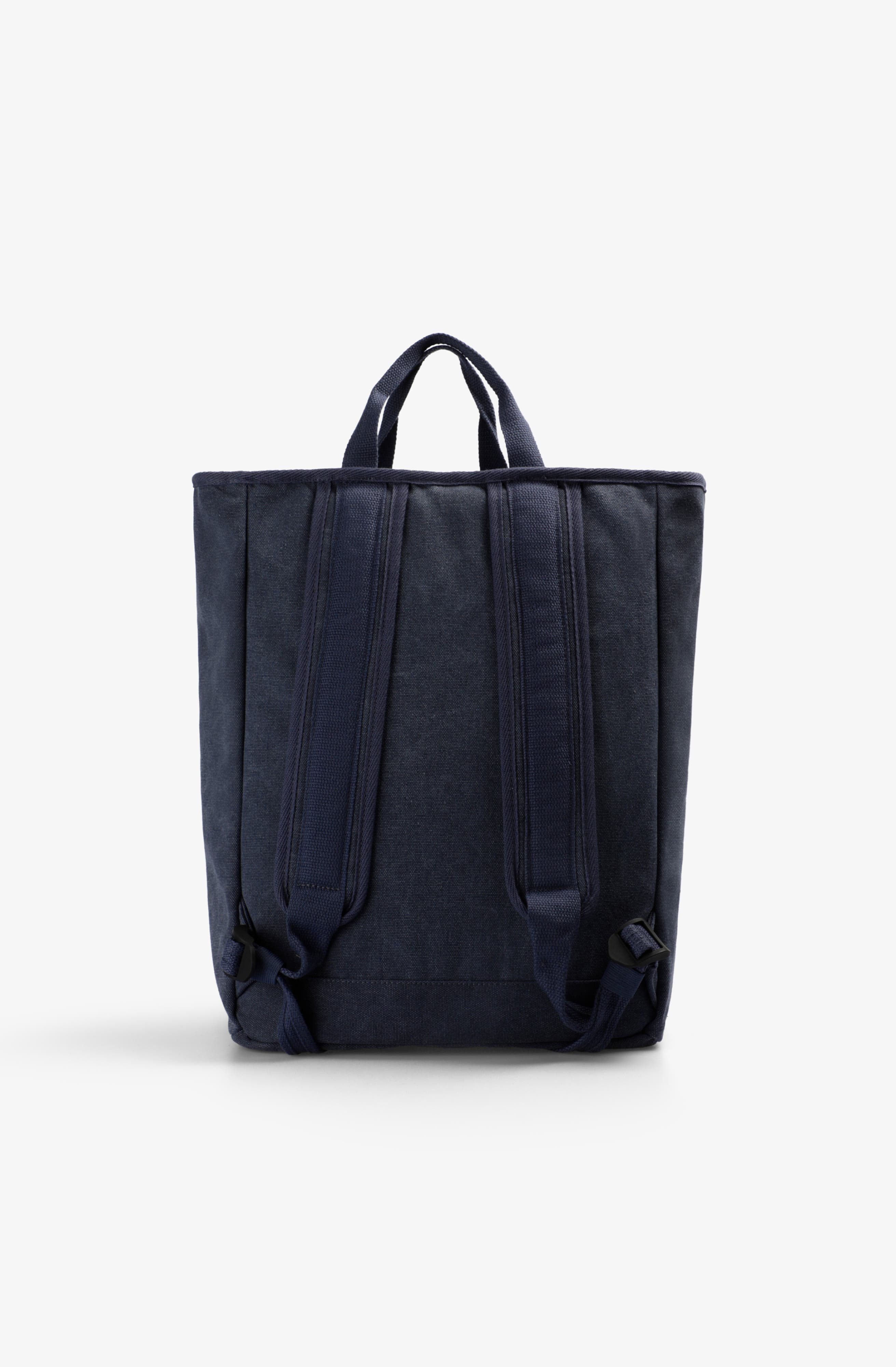 Canvas Backpack With Handles, Alternate, color, Navy