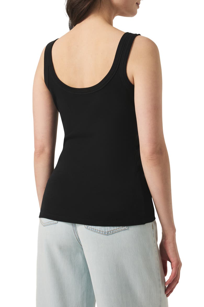 Faye Scoop Neck Tank, Alternate, color, BLACK