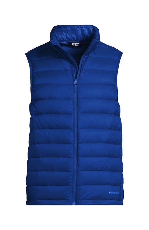 Lands' End Wanderweight Ultralight Packable Down Vest In Nautical Blue