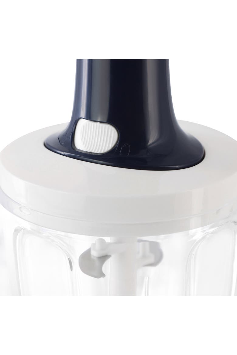9x5" Push Top Stainless Steel Vegetable Chopper in Navy, Alternate, color, Blue