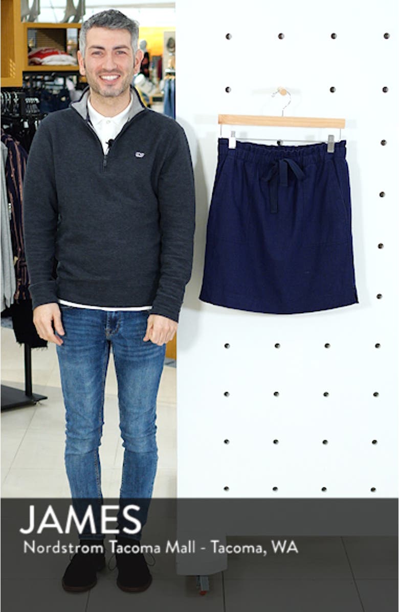 Paperbag Waist Linen Blend Skirt, sales video thumbnail