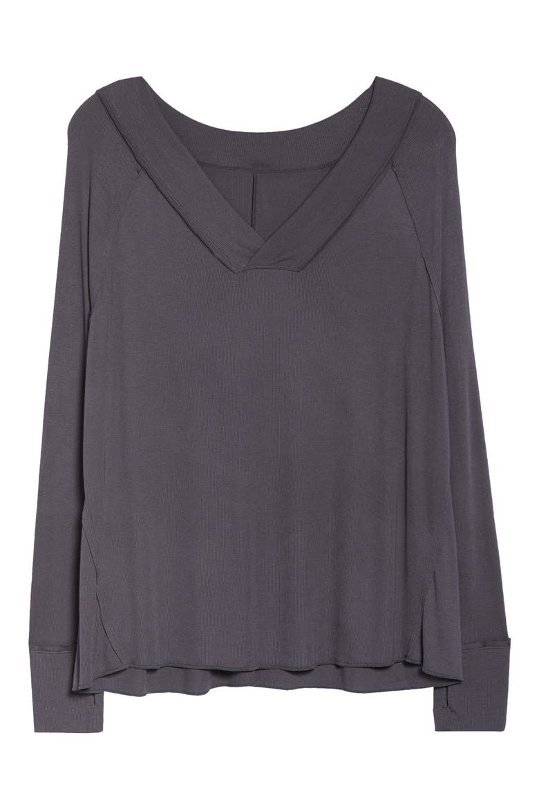 Essentials Ribbed Top, Alternate, color, NINE IRON
