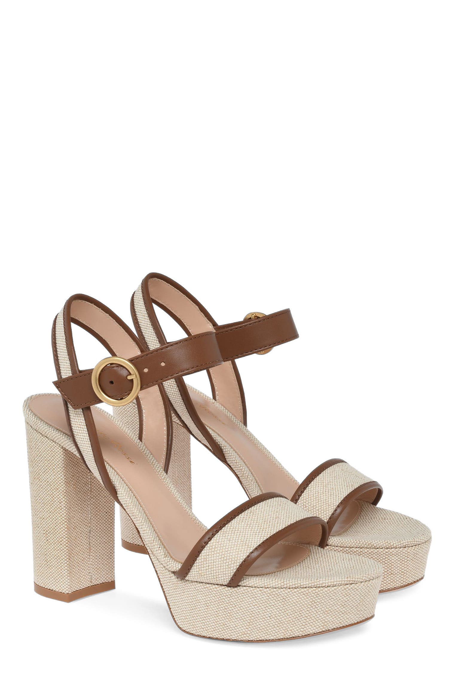 Milos Sandals, Alternate, color, Brown Fabric and Nappa