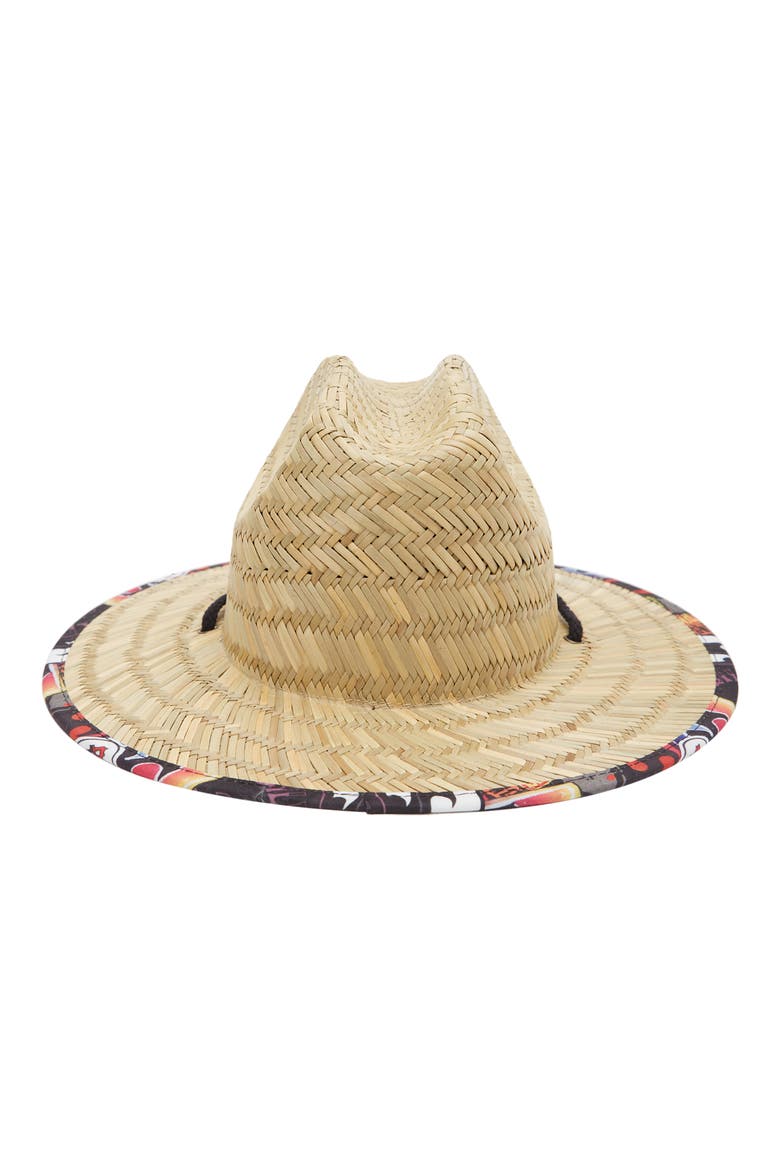 Tides Print Straw Sun Hat, Alternate, color, MULTI