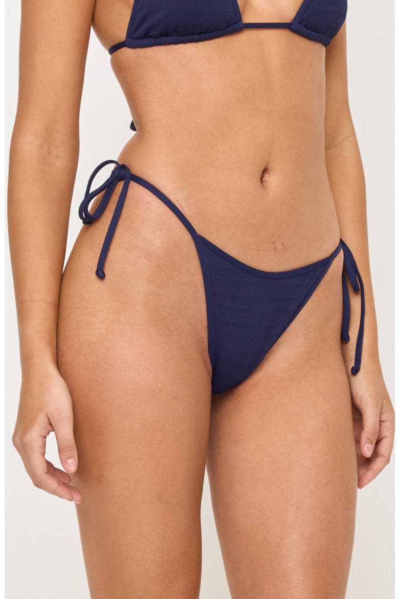 Levy Bitsy Side Tie Bikini Bottoms, Alternate, color, MIDNIGHT BLUE