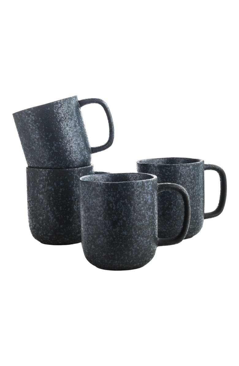Stone Lain Tom Stoneware 4-Piece Mug Set, Alternate, color, Gray And Blue