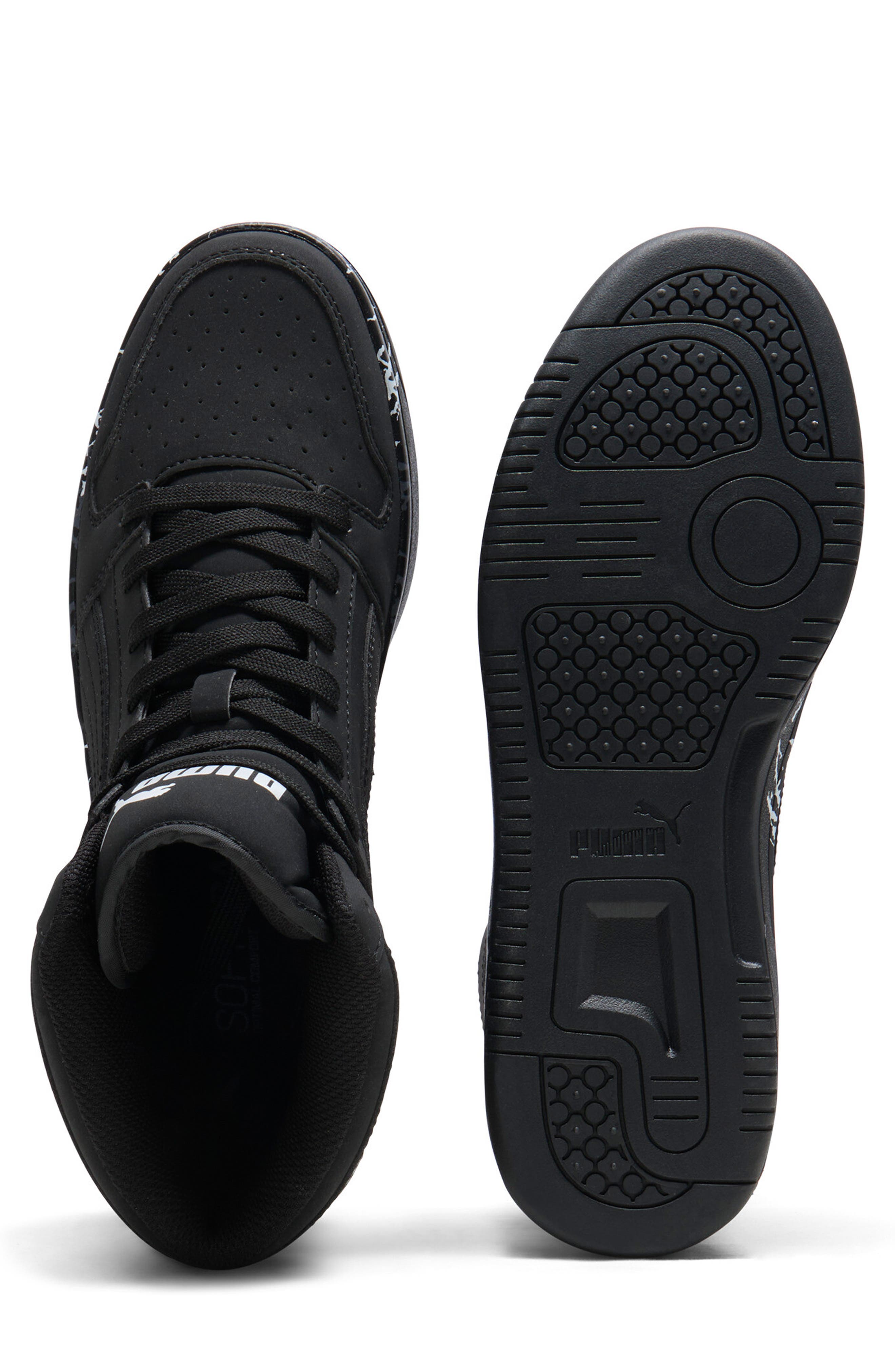PUMA Rebound LayUp Mountain Park High Top Sneaker, Alternate, color, Puma Black-Puma Black- White