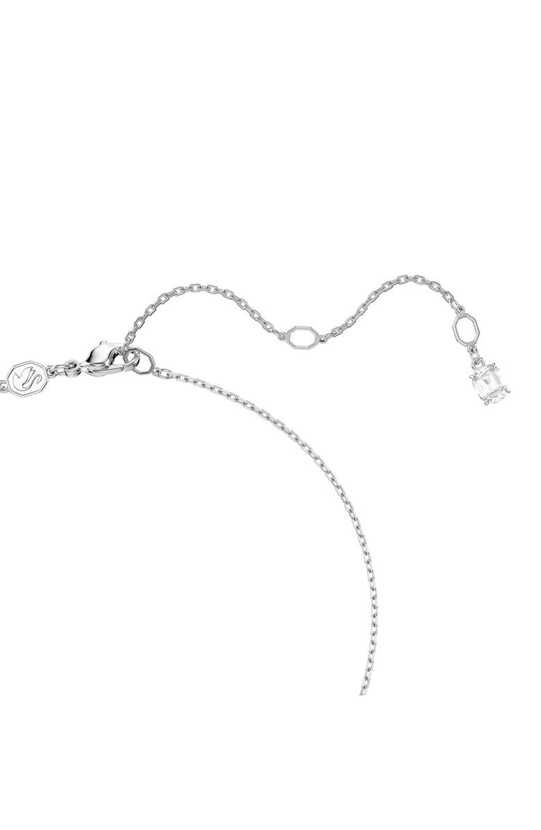 Swarovski x Ariana Grande Angelic Crystal Heart Halo Stud Earrings & Necklace Set, Alternate, color, White/ Silver