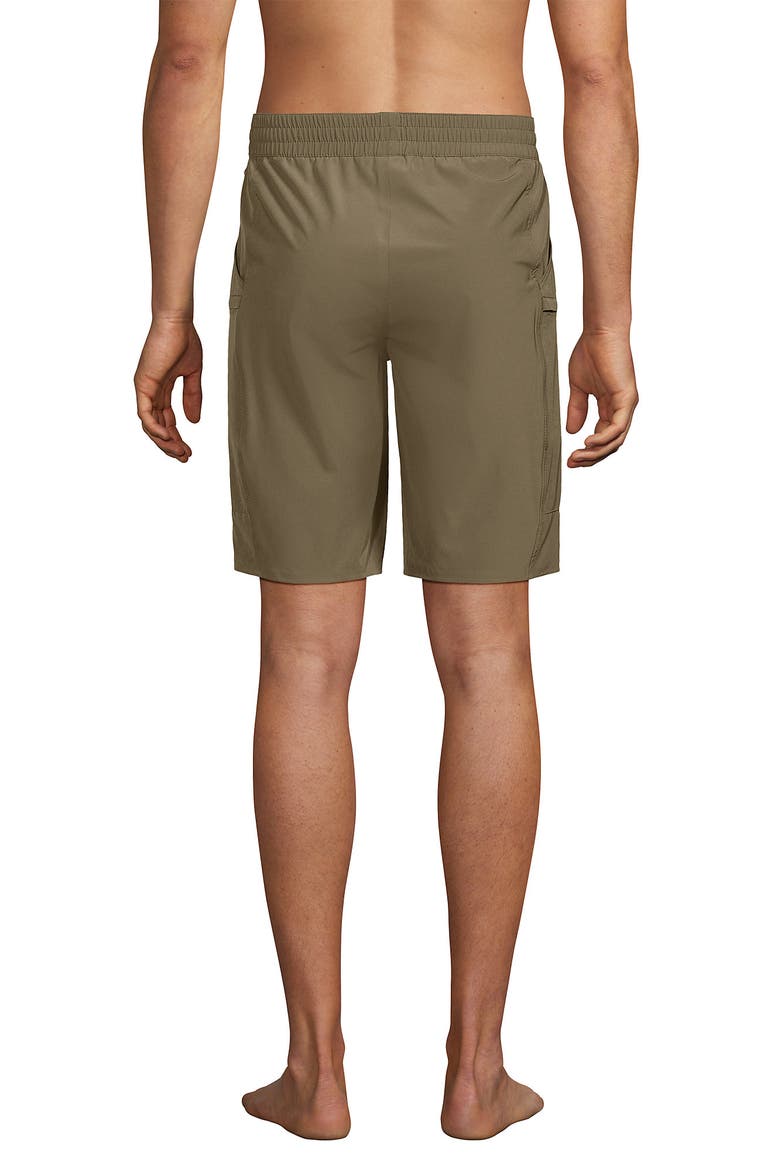 9 Inch Packable Cargo Swim Shorts, Alternate, color, Rich Khaki