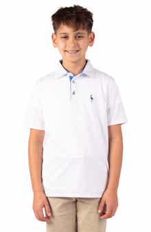 TailorByrd Kids' Mélange Mesh Performance Polo