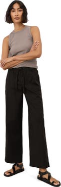 Pact Organic Cotton Stretch Poplin Wide Leg Pant