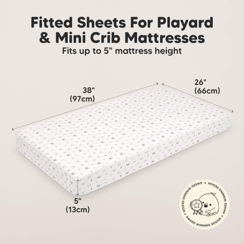 Keababies Soothe Fitted Mini Crib Sheet In Gray