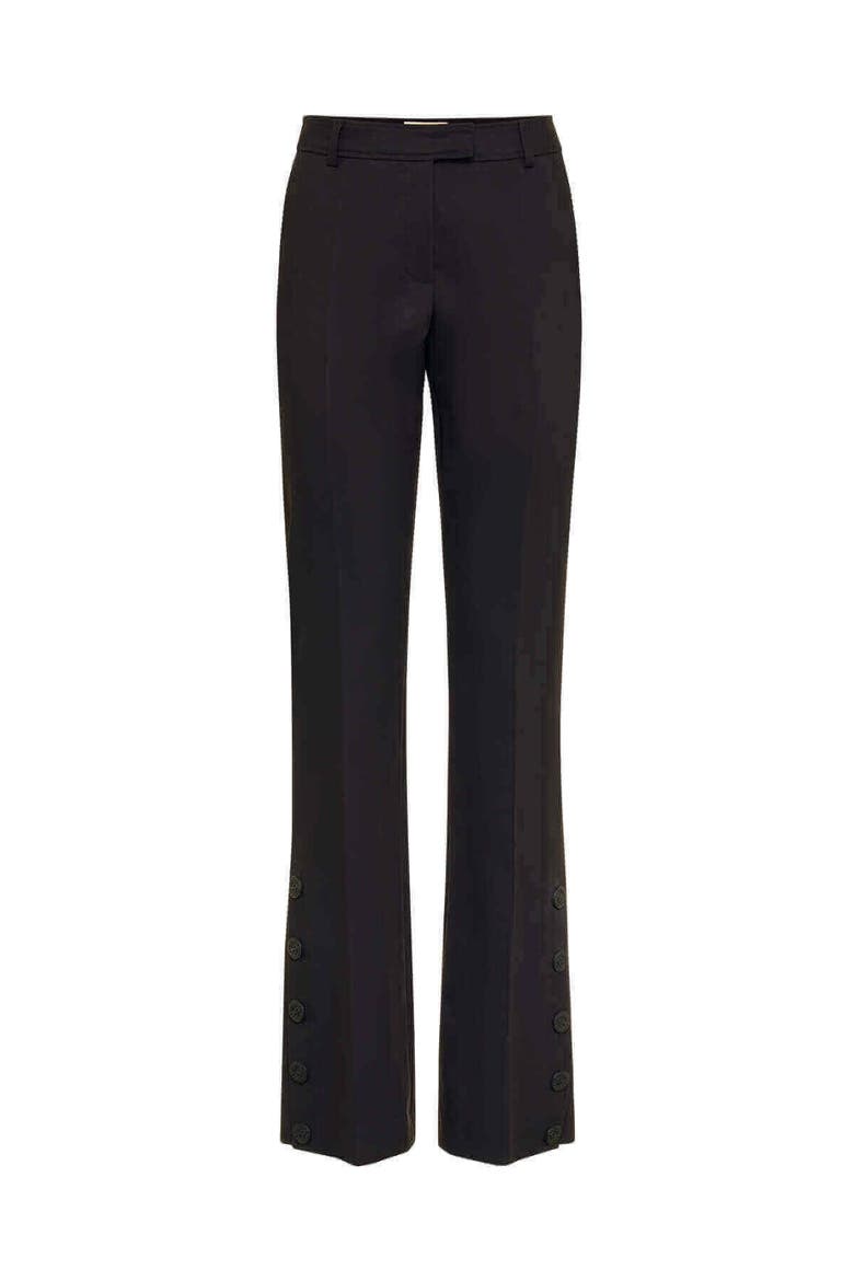 Stretch Trousers With Button Details, Alternate, color, Black