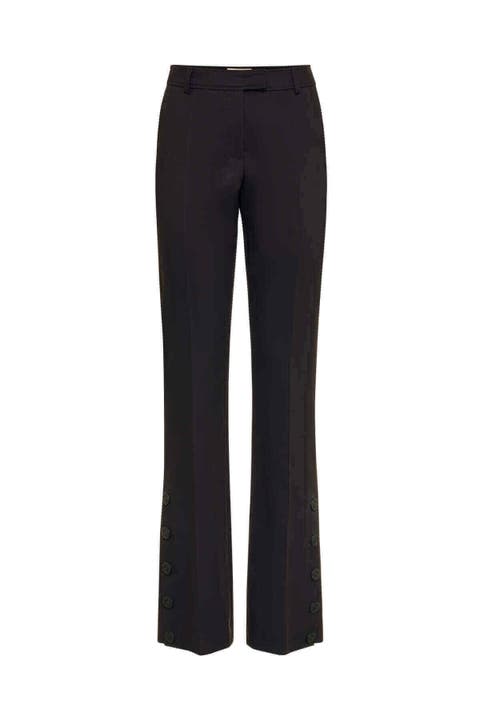 Stretch Trousers With Button Details