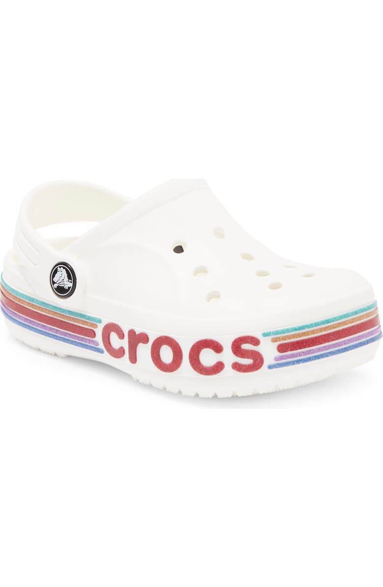 CROCS Kids' Bayaband Rainbow Glitter Clog, Main, color,