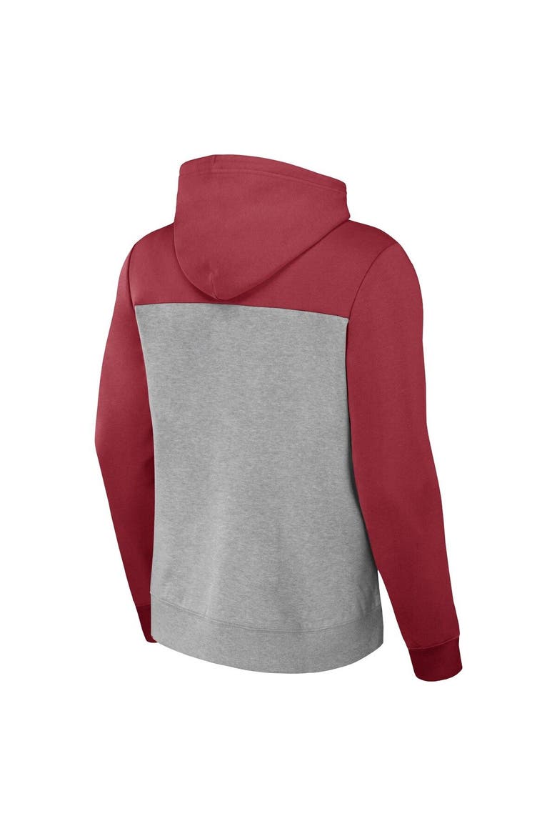 Men's NFL x Darius Rucker Collection by Fanatics Heather Gray Arizona Cardinals Color Blocked Pullover Hoodie, Alternate, color, Heather Gray