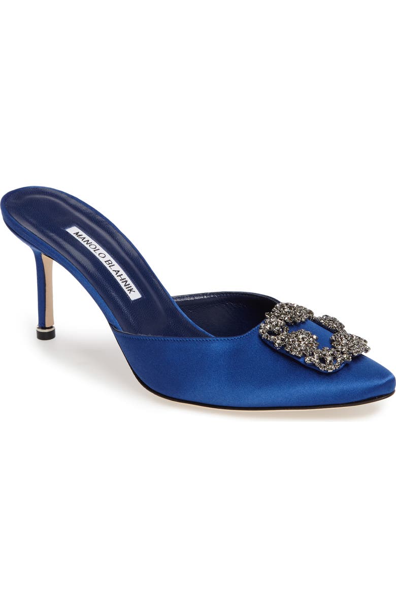 Manolo Blahnik Hangisi Embellished Mule, Main, color,