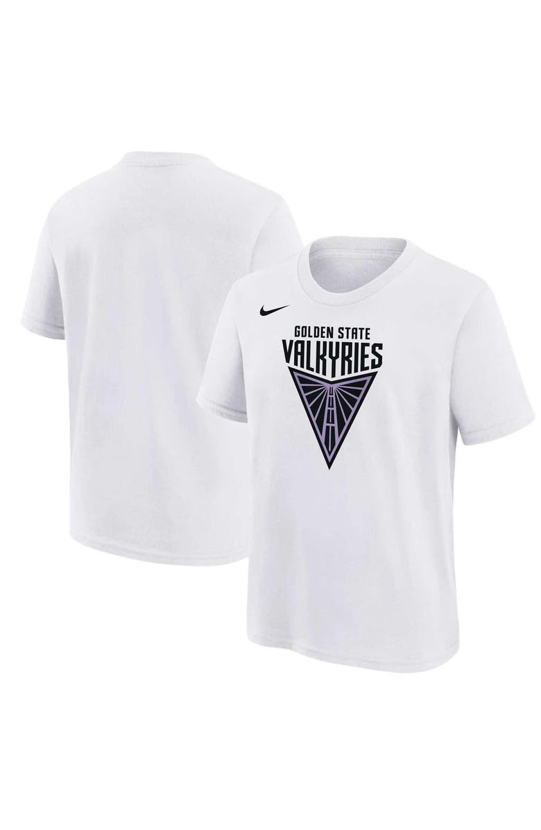 Nike Youth Nike White Golden State Valkyries Primary Logo T-Shirt, Alternate, color,