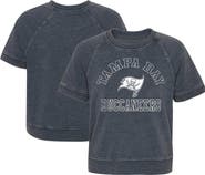 Outerstuff Girls Juniors Heather Charcoal Tampa Bay Buccaneers Cheer Squad Raglan T-Shirt