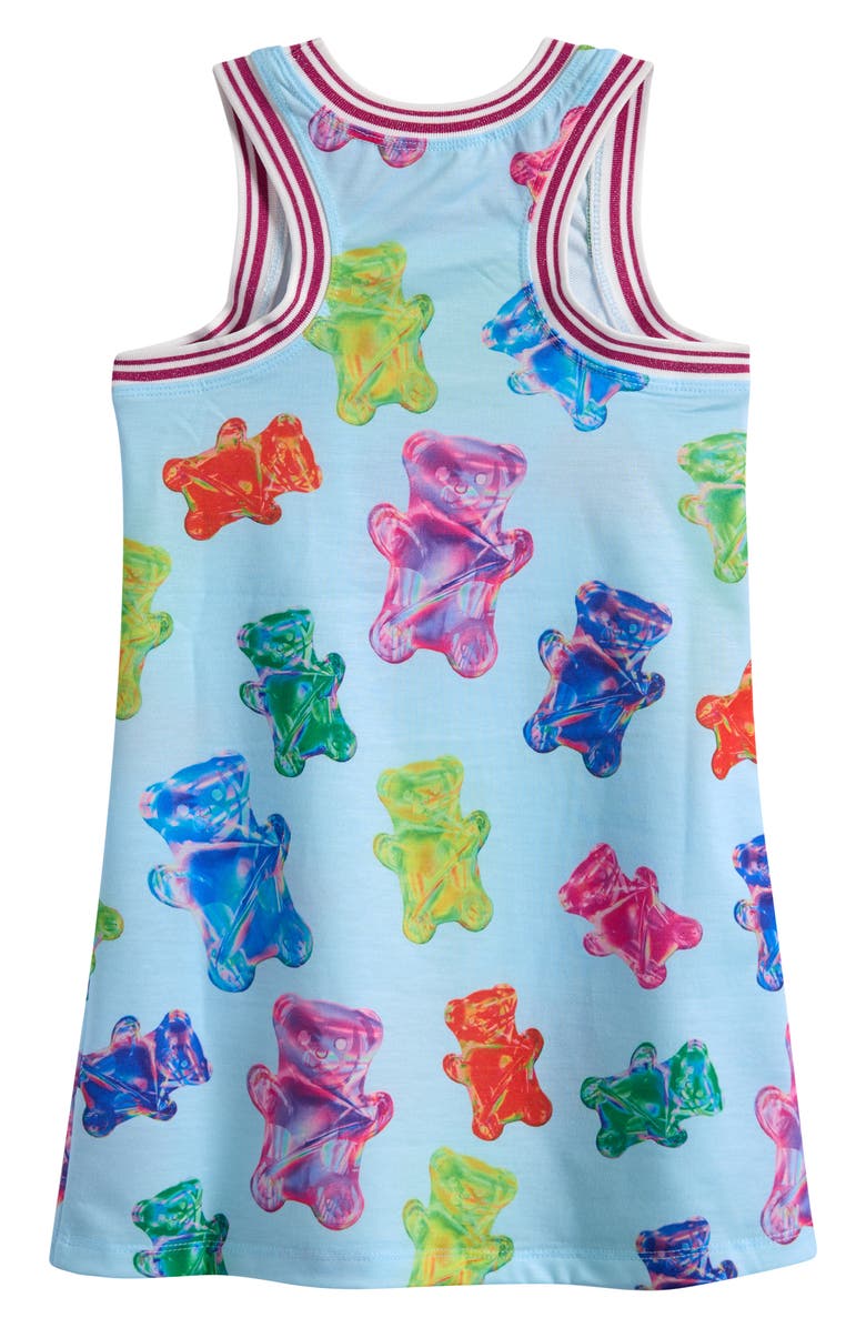 Truly Me Kids' Gummy Bear Print Racerback Dress, Alternate, color, Blue