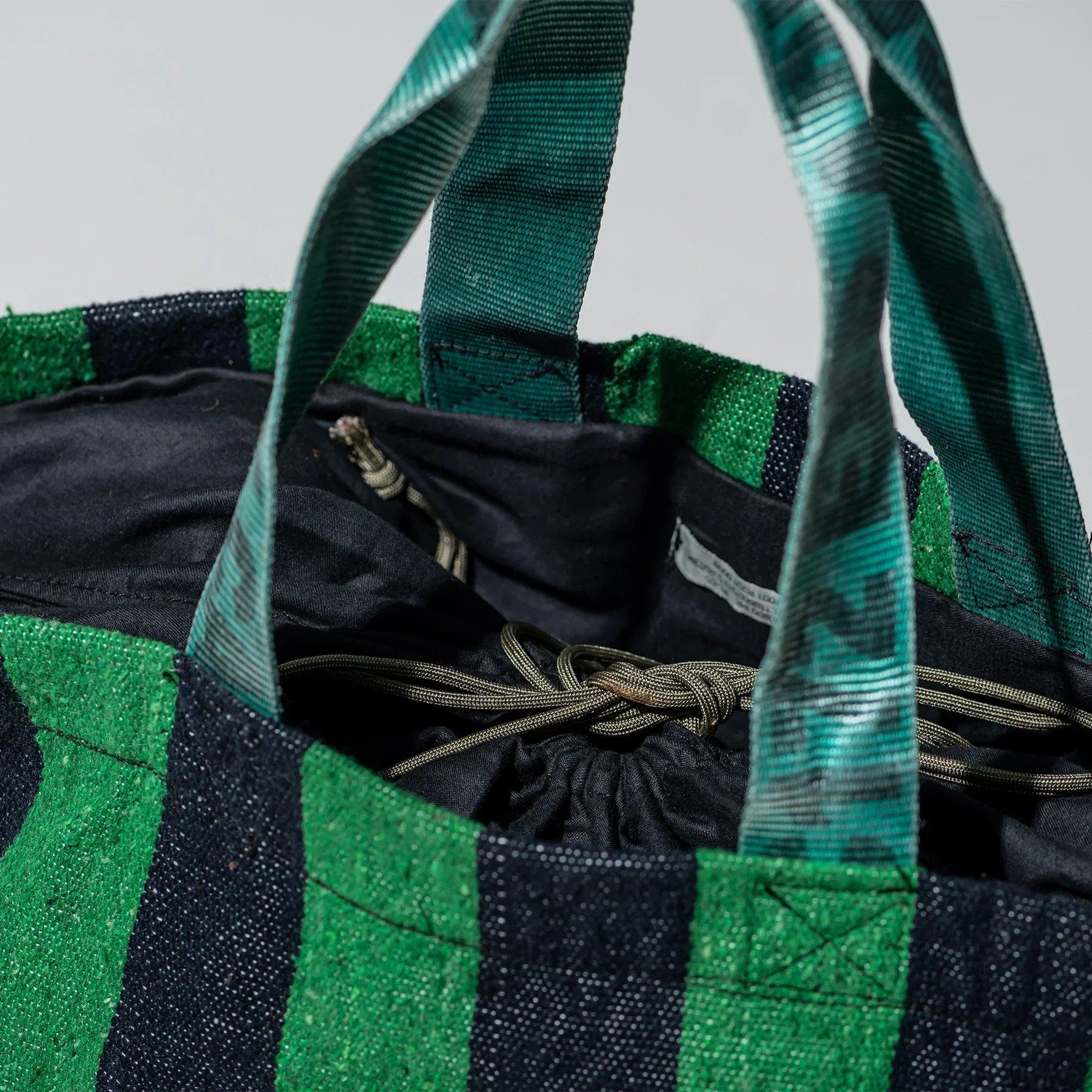 Rug Bag, Alternate, color, Turquoise x Navy Blue