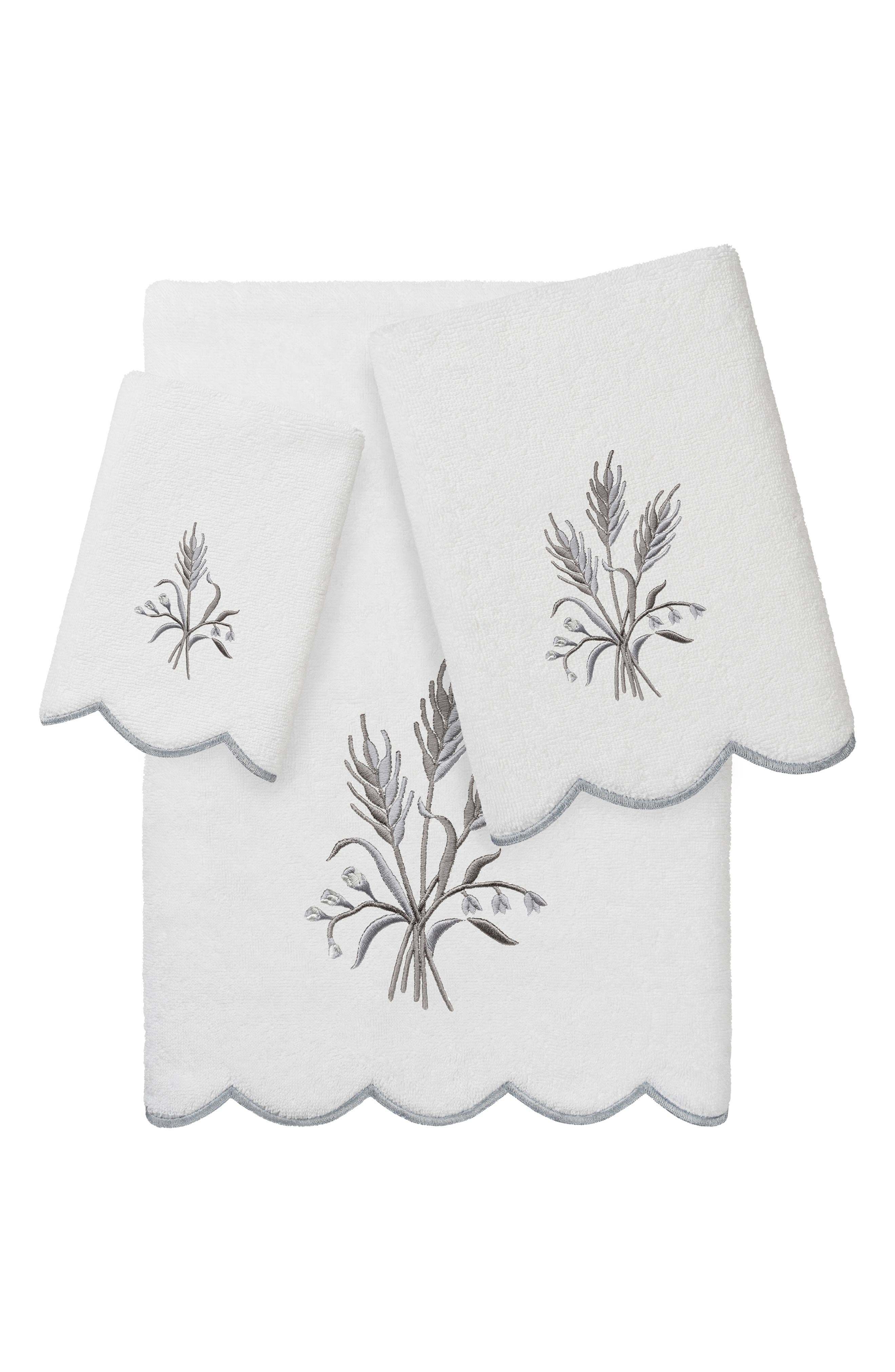3-Piece Whitney Embroidered Turkish Cotton Towel Set