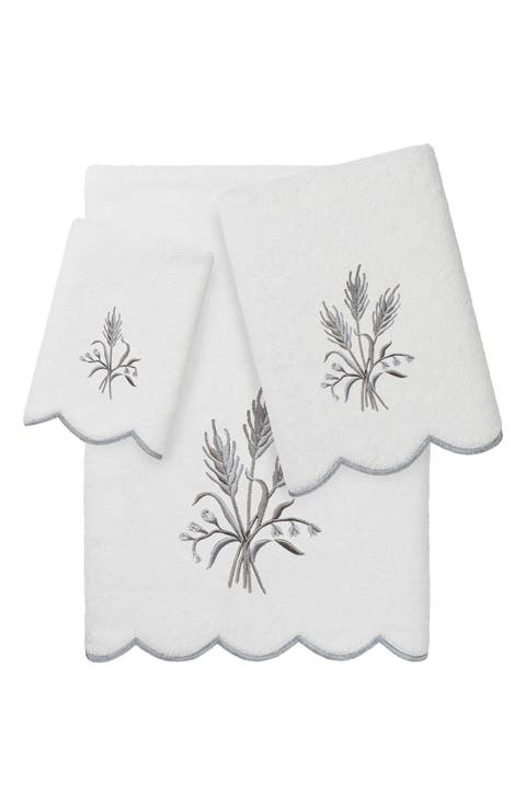 3-Piece Whitney Embroidered Turkish Cotton Towel Set