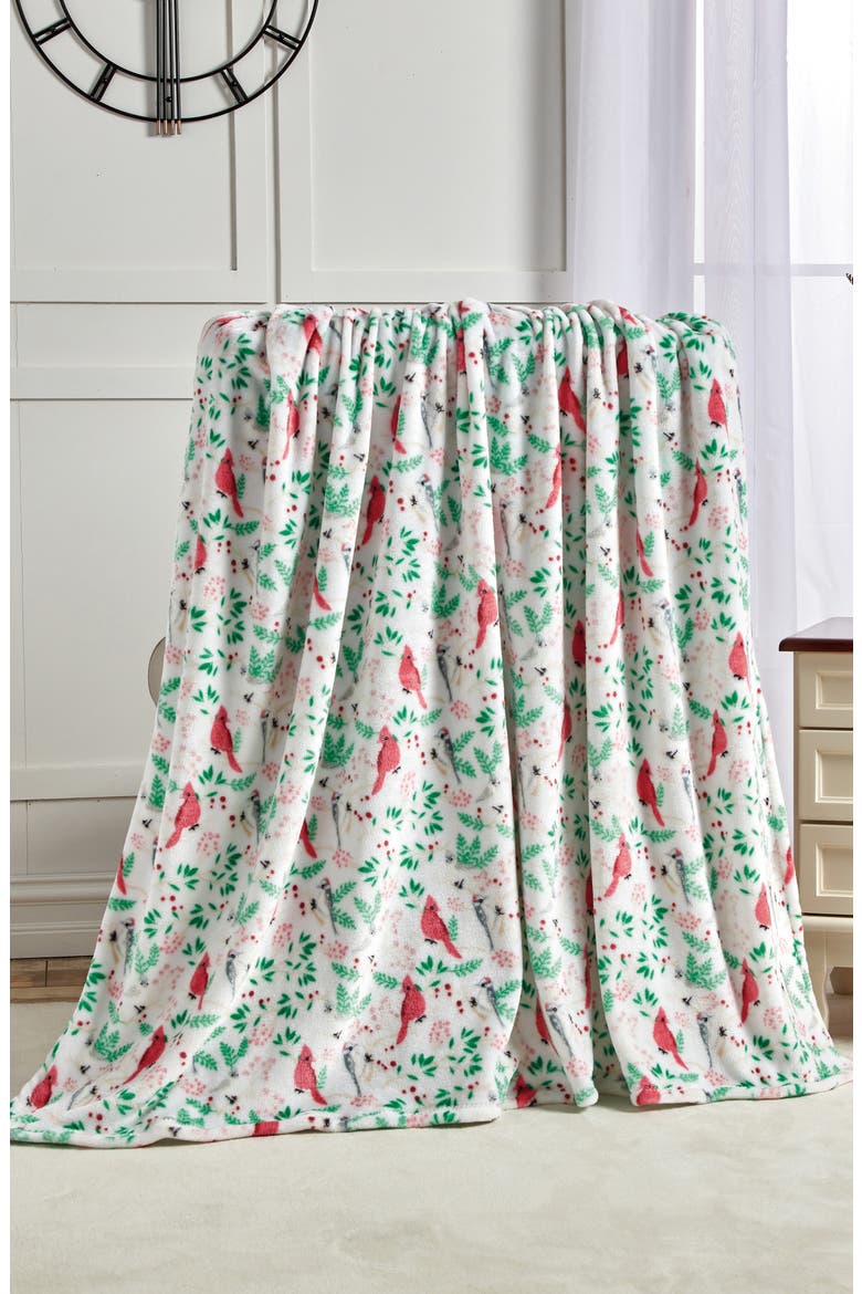 Cardinal Decorative Plush Blanket, Alternate, color, MULTI-COLOR