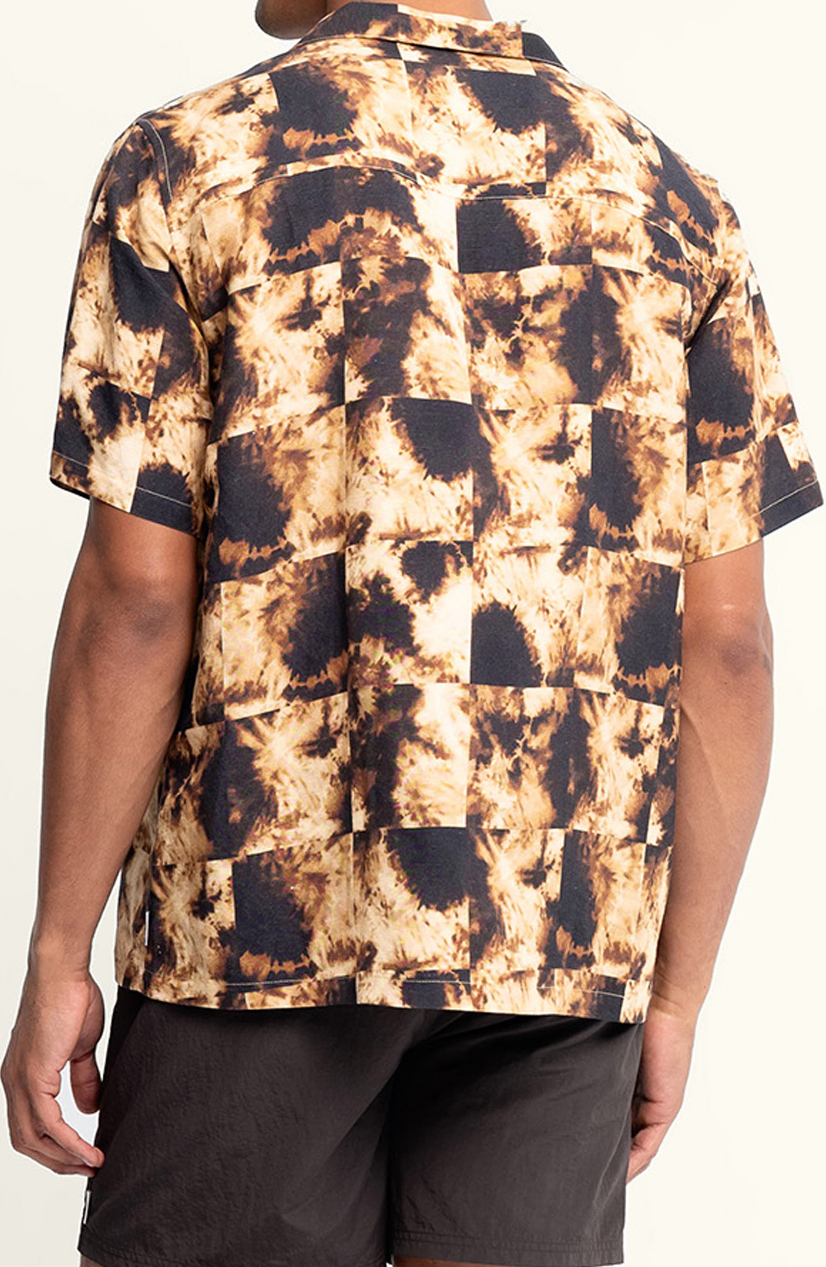 Alex Printed Linen Blend Camp Shirt - image 4