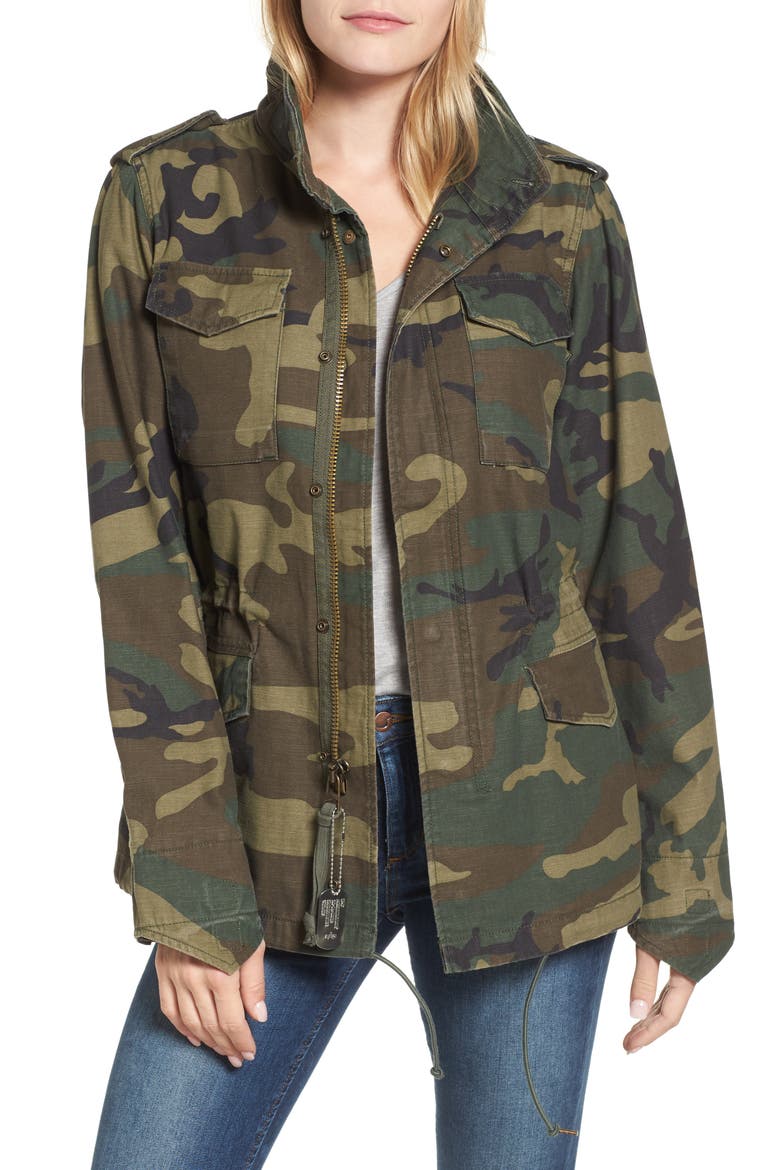 M-65 Defender Camo Field Jacket, Main, color, WOODLAND CAMO