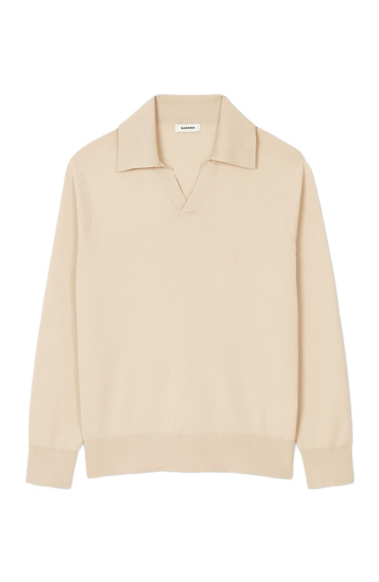 SANDRO Knit polo shirt, Alternate, color, 