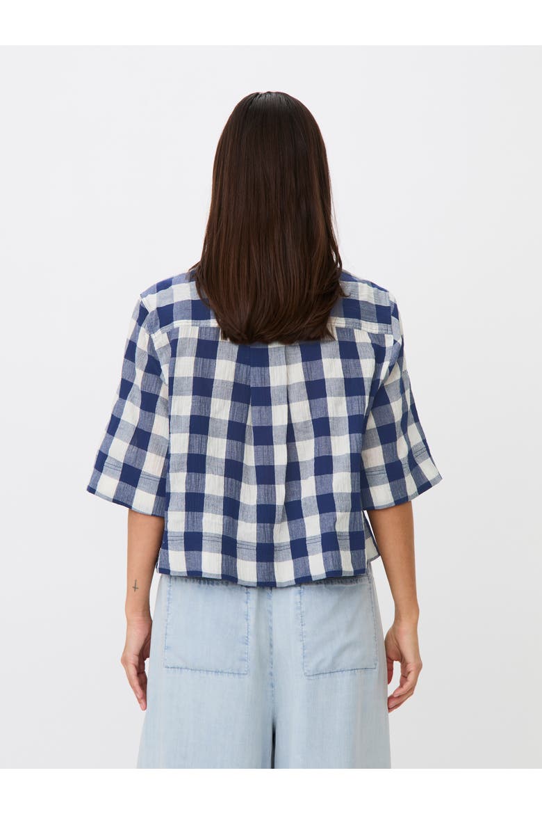 Maisariel Checked Boxy Shirt, Alternate, color, Medieval Blue
