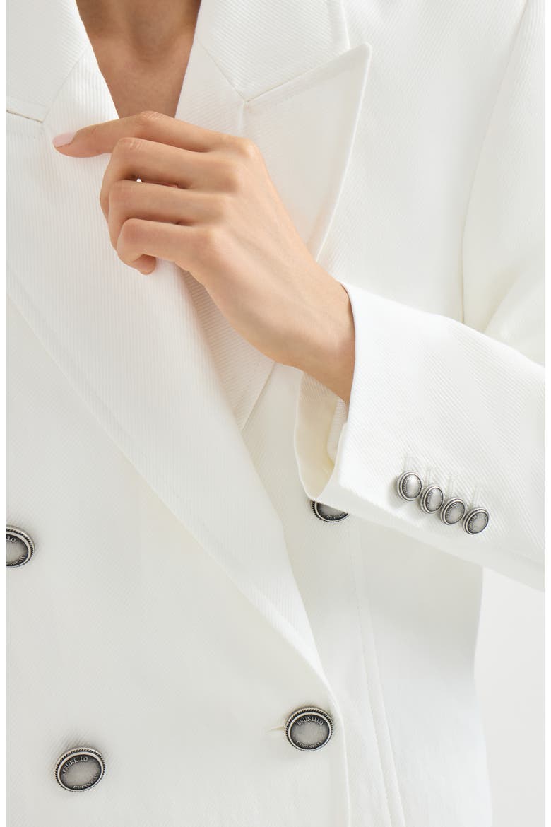Blazer with monili, Alternate, color, White