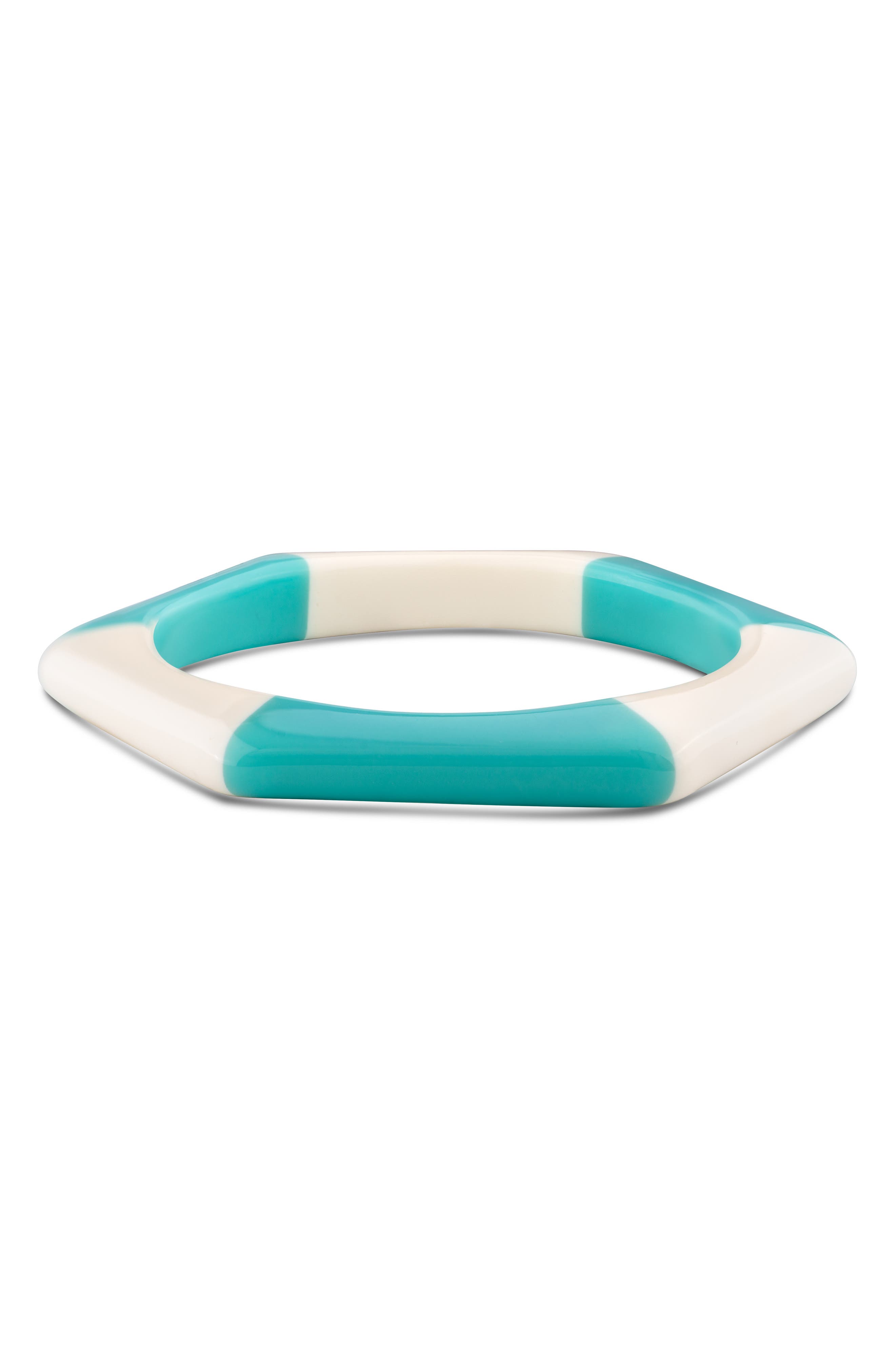 Hexagon Resin Bangle Bracelet