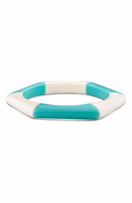 Hexagon Resin Bangle Bracelet