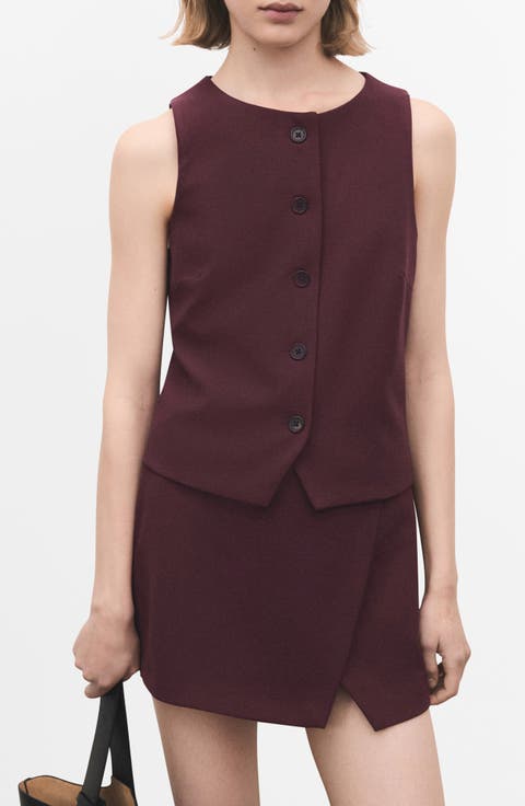 Button Front Suit Vest