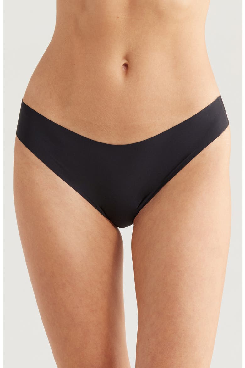 Uniq Seamless Thong, Main, color, BLACK