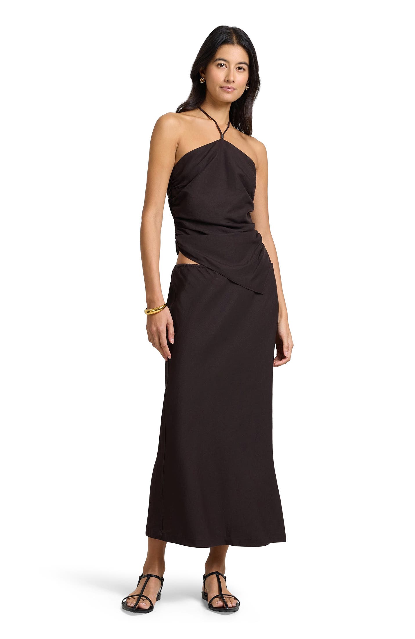 Air Linen Midi Skirt