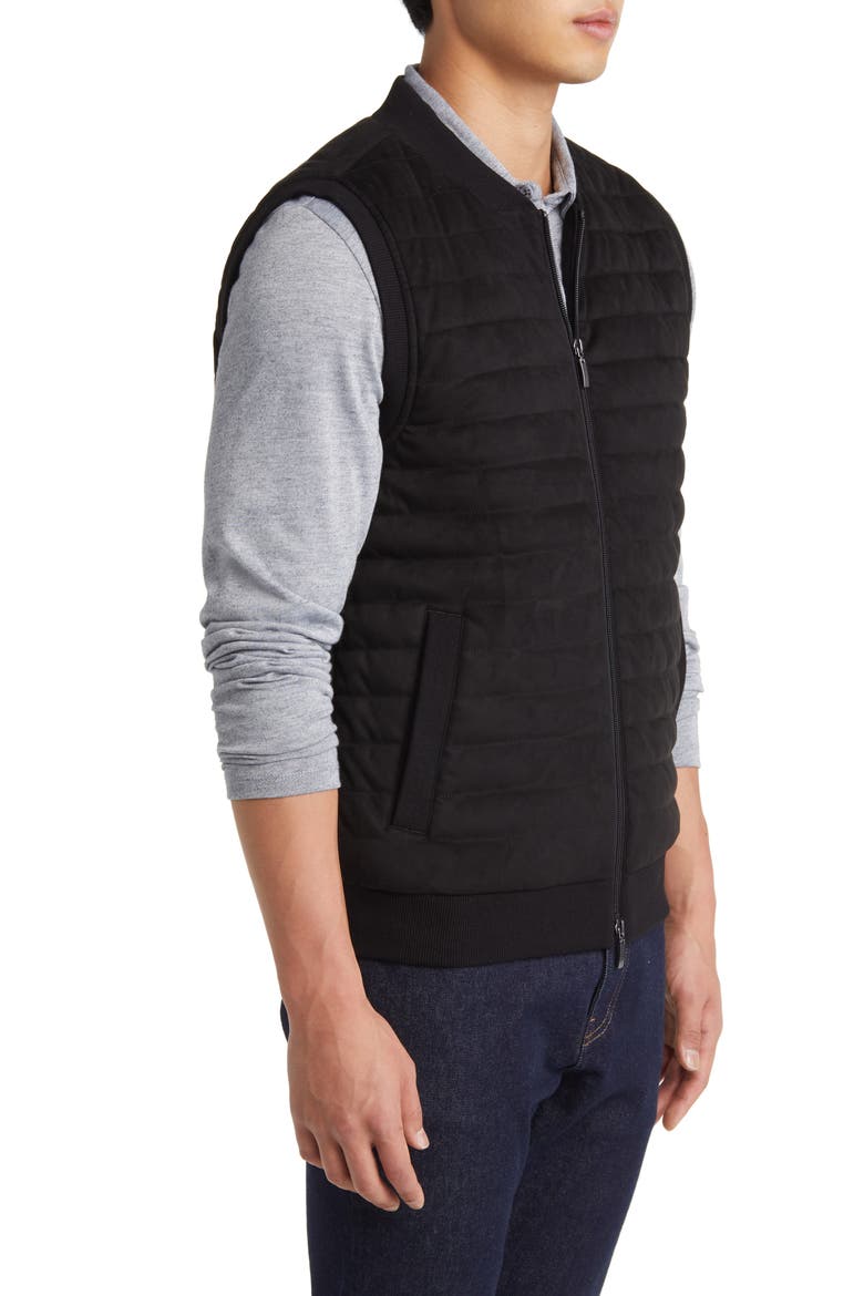 Renoir Quilted Vest, Alternate, color, BLACK