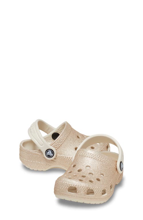 Crocs Little Glitter Clog In Gold